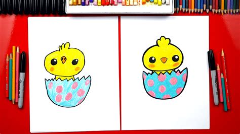 How To Draw An Easter Chick Art For Kids Hub