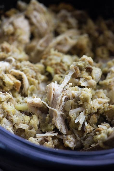 Generously season the chicken inside and out with the salt mixture. Crock Pot Chicken and Stuffing | Coni Davis Campbell ...
