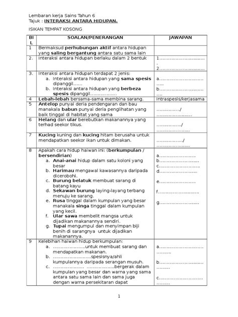 Bagi mengatasi isu tidak dapat no. Lembaran Kerja Sains Tahun 6 2016
