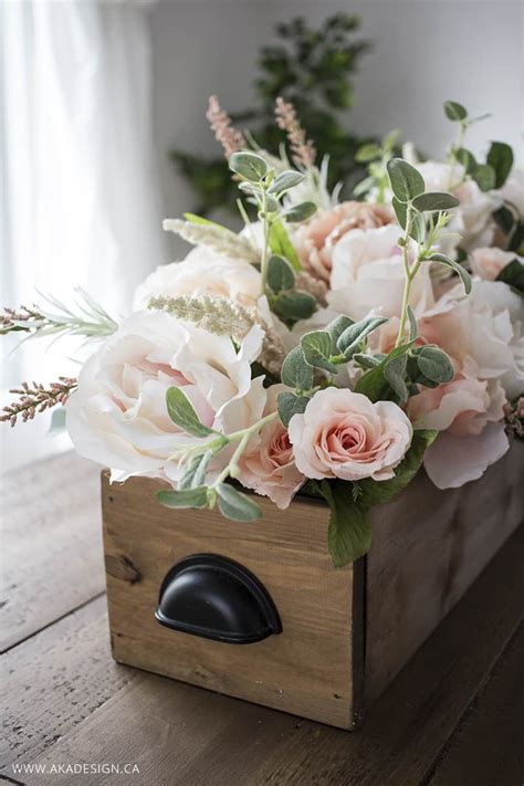 Wood roses flowers wholesale lot fundraisers floral red / yellow #16. DIY Faux Floral Arrangement: Feminine Yet Rustic Crate