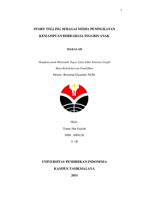 Itulah download contoh makalah bahasa indonesia sebagai alat komunikasi 2017 dalam file doc/ docx. Contoh Makalah Inovasi - Guru Ilmu Sosial
