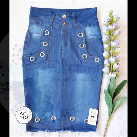 Pollerafalda De Jeans Talle 42 Y 44 Solamente Faldas Clásicas