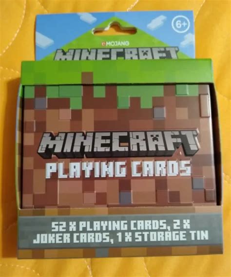 Minecraft Playing Cards Standard Card Deck In Collector Storage Tin 🆕🆓 Ship 1458 Picclick
