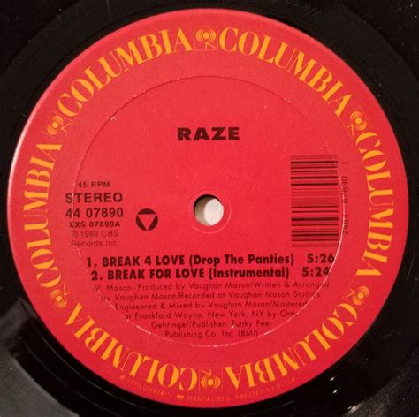 Raze Break 4 Love 1988 Vinyl Discogs
