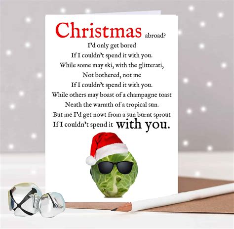 Funny Christmas Sprout Poem Card