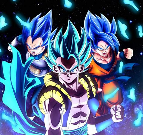 In terms of the dragon ball timeline, this movie takes place after goku goes super saiyan 3 with majin buu, but isn't actually canon to the. Goku/Vegeta (SSGSS) Fusion Gogeta | Anime dragon ball ...