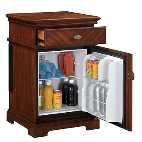 Crafted with laminated particleboard, the white finish will seamlessly fit in with the rest of your decor. Compact Refrigerator End Table Furniture Mini Fridge Chest ...