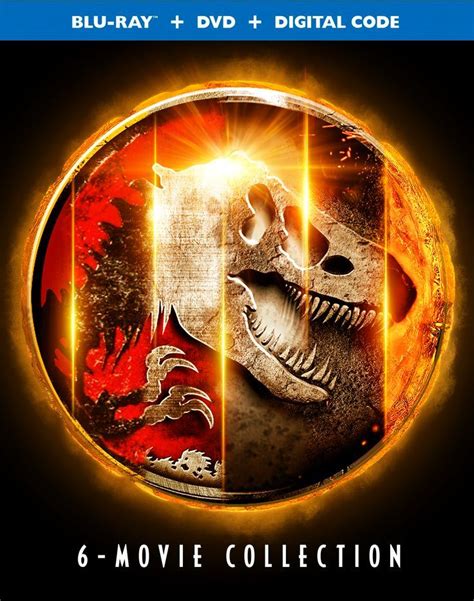 The Jurassic Saga Blu Ray 4k Set Jurassic World 6 Movie Collection Blu Ray Cover Jurassic