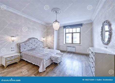 Russia Moscow Region Bedroom Interior In A New Luxury Housen Stock