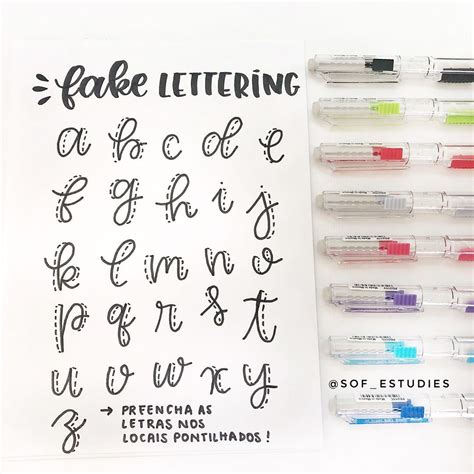 Alfabeto De Fake Lettering ️📕 Fake Lettering Alphabet ️📕 Follow M