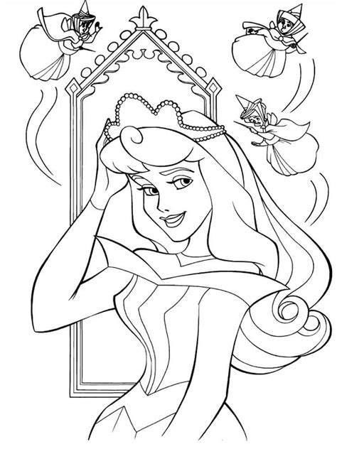 Aurora Disney Princess Coloring Pages Free Printable