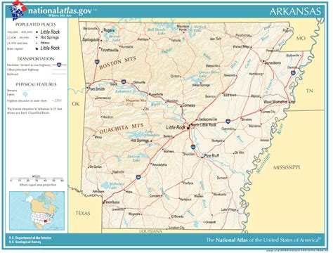 Kaart Zuidelijke Staten Verenigde Staten Kaart Arkansas En Little Rock