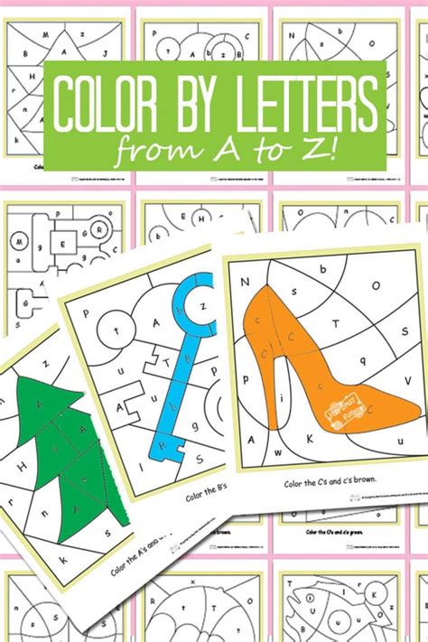 Color By Letter Worksheets Worksheets For Kindergarten