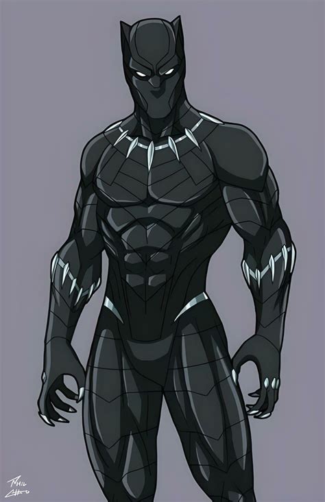 Blackpanther Commissionphil Cho Superhero Cartoon Superhero Design