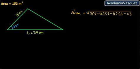 Área De Un Triángulo Conociendo Dos Lados Y Un ángulo Ejercicio 1