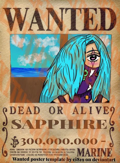 One Piece Wanted Poster Template