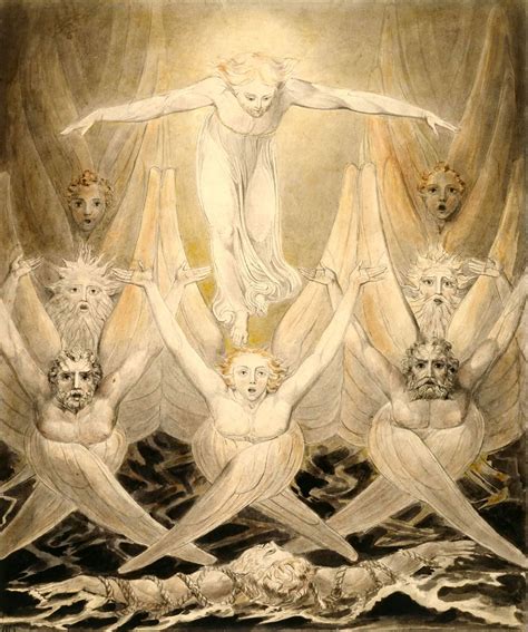 William Blake David Delivered Out Of Many Waters 1805 In 2020 William Blake Paintings