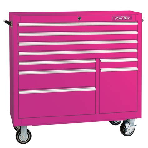 The Original Pink Box 41 9 Drawer 18g Steel Rolling Cabinet Tools