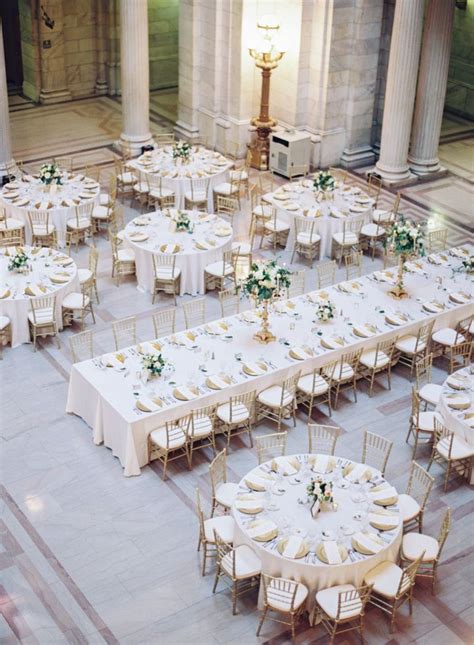 The bracket in the first layout runs from left to right, and is available in both. Mixed round and rectangle gold and white wedding reception ...