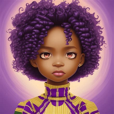 African American Girl Chibi Graphic · Creative Fabrica