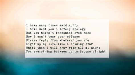 I?m Sorry Poems | Text And Image Poems | QuoteReel