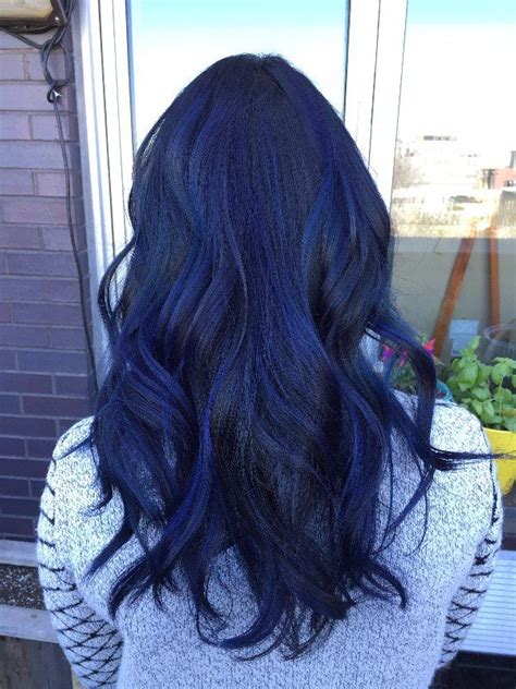 Ceylon Sapphire Blue Black Hair Color Dark Blue Hair Hair Color Blue
