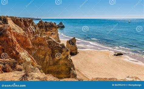 Praia Da Rocha In Portimao Algarve Stock Photo Image Of Portugese