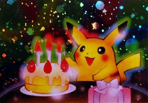 Happy Birthday Pikachu Card Birthday Cakes