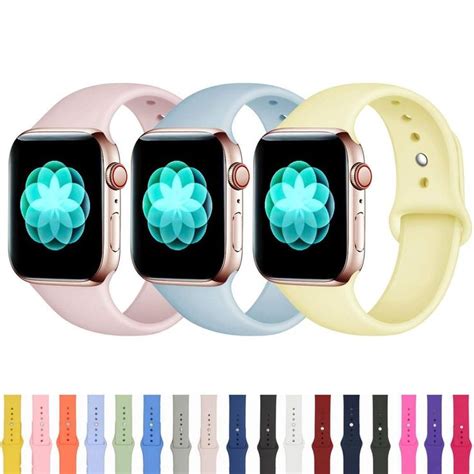 Apple Watch Sport Band 38mm 42mm Series 4 3 44mm 40mm Silicone Strap