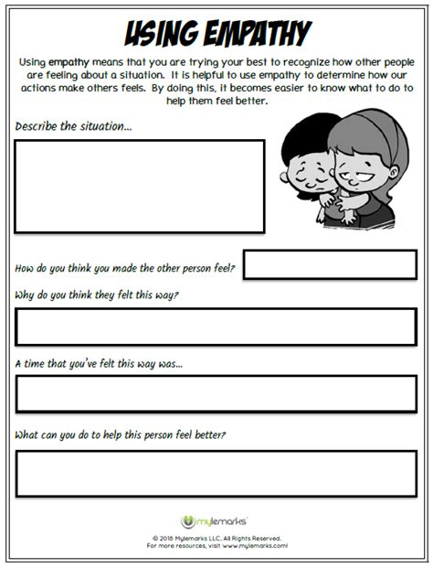 Best Images Of Printable Empathy Worksheets Teaching Empathy Hot Sex