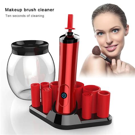 Electric Makeup Brush Cleaner And Dryer Set Spinning Clean Quick Drying