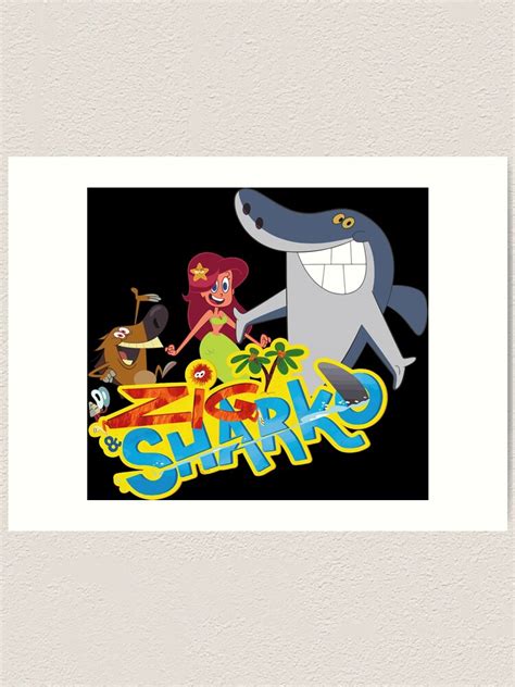 Zig And Sharko Logo Artwork Art Print For Sale By Susanhoger Redbubble