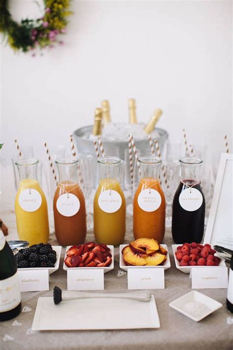 Mimosa Bar For Bridesmaid Luncheon Or In The Bridal Suite While Getting