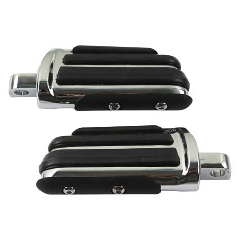 Chrome Rear Passenger Foot Pegs Rest Pedal Pads For Harley Davidson