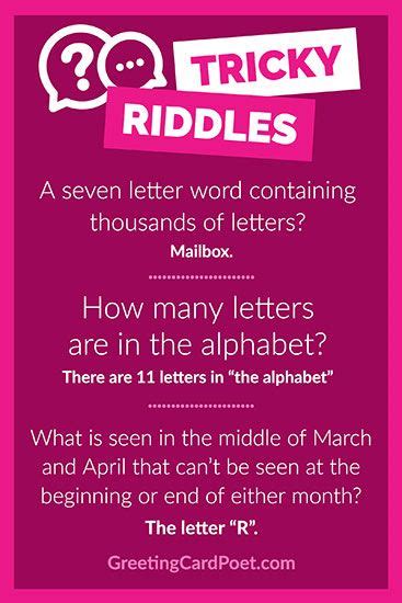 Tricky Riddles With Answers For Kids Koyumprogram