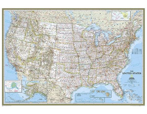 Buy United States Classic Wall Map Large Map Murals Wall Maps