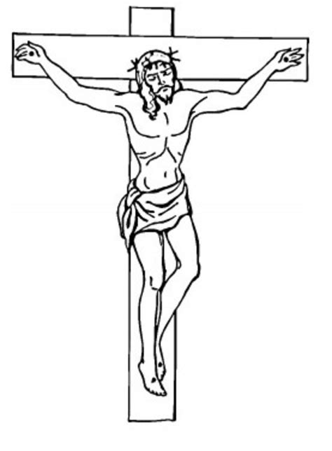 On the Cross Printable Coloring Pages of Jesus for Kids