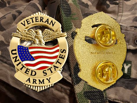Veteran Army Pin Usa Military Enamel Lapel Pin Badge Etsy