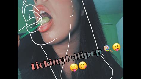 asmr licking lollipop mic licking 😛😍🍭 youtube