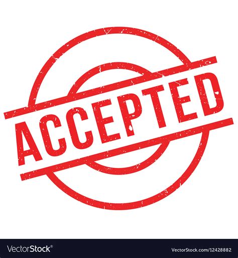 Accepted Rubber Stamp Royalty Free Vector Image