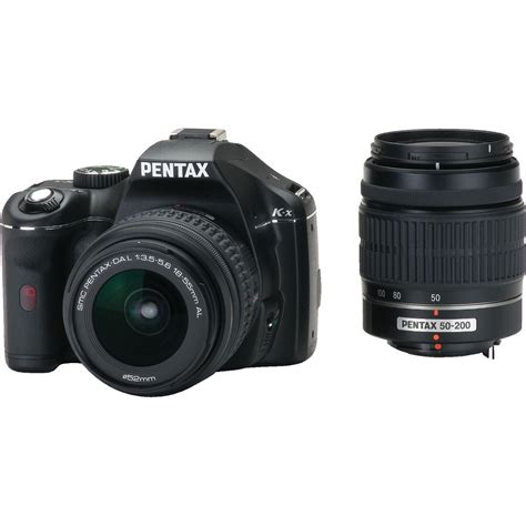 Pentax K X Digital Slr With 18 55mm And 50 200mm Zoom 16201 Bandh