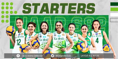 Dlsu Animo Defender 🏹💚🏐 On Twitter Our Dlsu Lady Spikers Starters