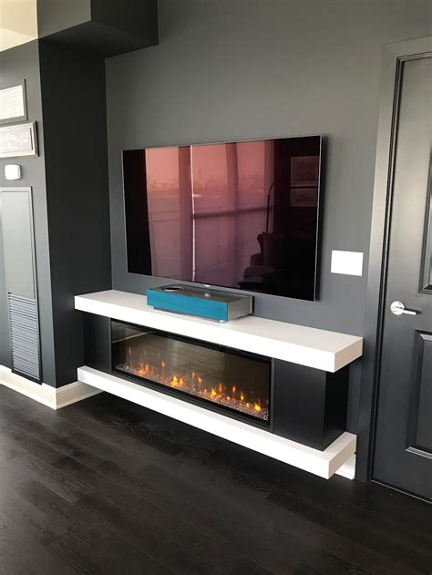 Custom Cabinet With A Regular Electric Fireplace Private Residence