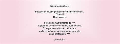 Textos para invitaciones de boda - Inspiración de bodas