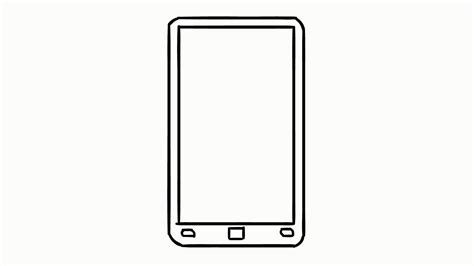 Mobile Cell Phone Tablet Hand Drawing Animation