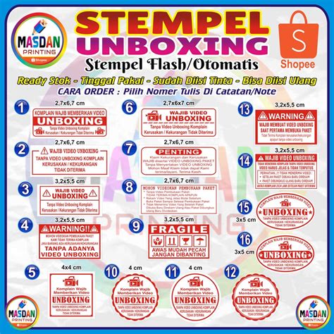 Jual Stempel Unboxing Stempel Flash Otomatis Indonesiashopee Indonesia