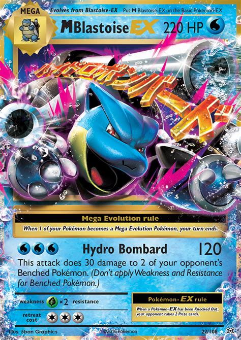 Mega Blastoise Ex 22108 Xy Evolutions Holo Ultra Rare Pokemon Card