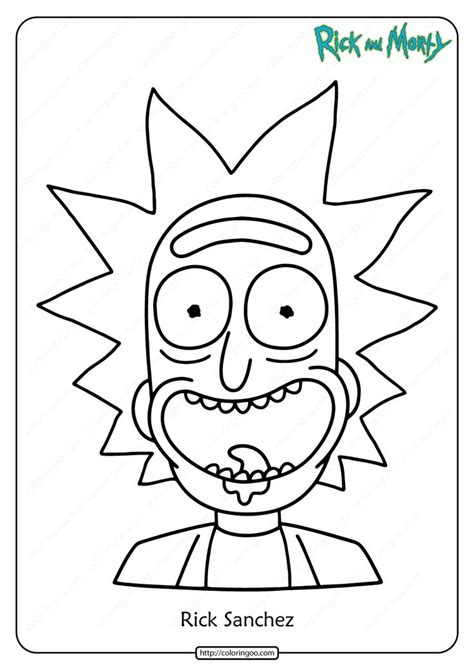 Printable Rick And Morty Coloring Pages Rick Draw Morty Step Drawing
