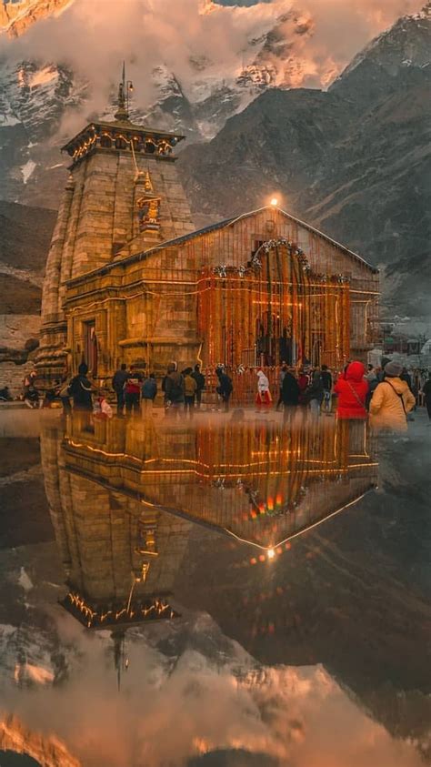 Kedarnath Temple In Ice Mountain Temple Mahadev God Hd Phone