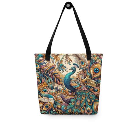 Mesmerizing Peacock Art Nouveau Tote A Symphony Of Elegance And Style